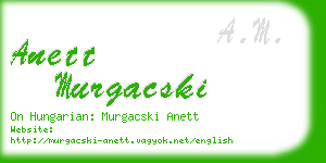 anett murgacski business card